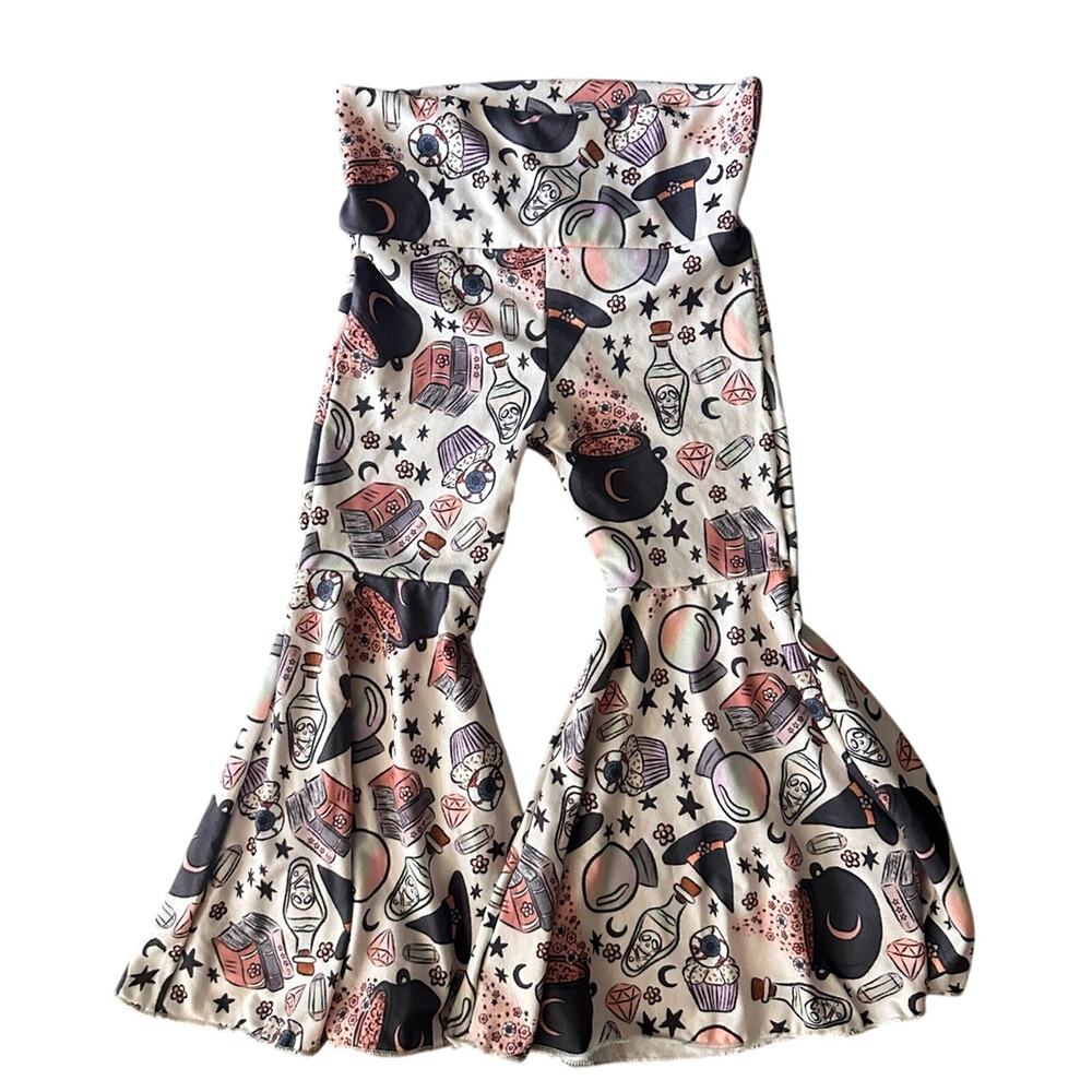 Small Shop Halloween Cauldron Toddler Girls Bell Bottom Pants (Size 12-18 Months